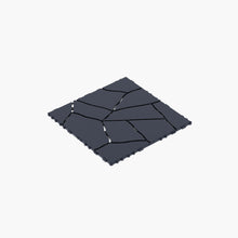 Load image into Gallery viewer, Stone Style Patio Deck Tiles For Porch (Set of 44) - Gray