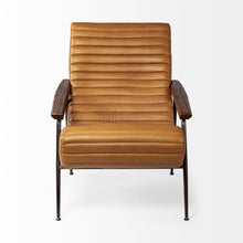 Load image into Gallery viewer, Faux Leather Tufted Lounge Chair - Tan And Black