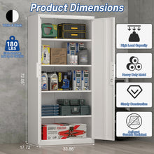 Load image into Gallery viewer, 2 Door File Cabinet With Lock, 4 Adjustable Shelves, Heavy-Duty