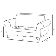 Load image into Gallery viewer, Brookridge - Rolled Arm Loveseat Sofa With Upholstery - Brown