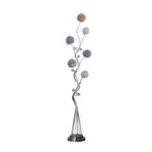 Load image into Gallery viewer, Steel Six Light Led Novelty Floor Lamp With Colorful Funky Floral Shades - Dark Gray