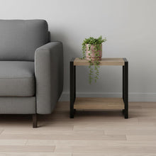 Load image into Gallery viewer, End Table With Shelf - Black And Deep Taupe