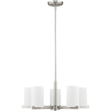 Load image into Gallery viewer, 5 Light Dimmable Chandelier With Shades - Nickel