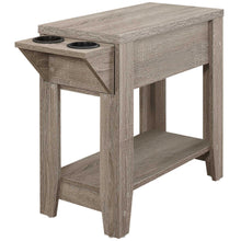 Load image into Gallery viewer, Wood End Table With Shelf - Taupe