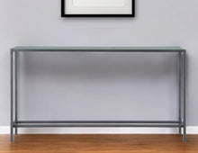 Load image into Gallery viewer, Gunmetal Mirrored Glass Console Table - Silver