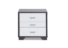 Load image into Gallery viewer, Rectangular Nightstand With Top - Dark Brown / White