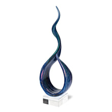 Load image into Gallery viewer, Murano Modern Abstract Tabletop Sculpture (376070) - Blue / Green