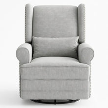 Load image into Gallery viewer, Extra Wide Swivel Recliner Glider Chair With Footrest