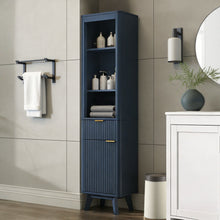 Load image into Gallery viewer, Tall Bathroom Storage Cabinet With Adjustable Shelves And 1 Drawer & Door