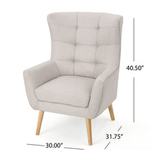 Load image into Gallery viewer, Club Chair With Rubberwood Legs