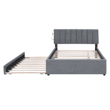 Load image into Gallery viewer, Upholstered Platform Bed With Trundle