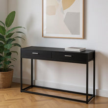 Load image into Gallery viewer, Frame Console Table And Drawers - Black