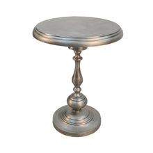 Load image into Gallery viewer, Metal Round End Table - Antique Nickle