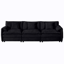 Load image into Gallery viewer, Modern Chenille Oversized Deep Seat Sectional Sofa With Pillows