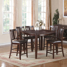 Load image into Gallery viewer, 7 Piece Counter Height Dining Set With Butterfly Leaf Table And Chairs - Brown / Espresso