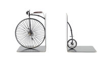 Load image into Gallery viewer, c1870 High Wheeler Bicycle Decorative Bookends - Pearl Silver