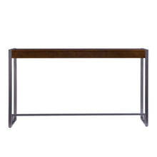 Load image into Gallery viewer, Gunmetal Sled Console Table - Dark Brown