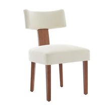 Load image into Gallery viewer, Tufted Solid Wood Partially Open Back Dining Side Chairs (Set of 2) - Beige / Brown