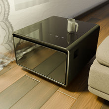 Load image into Gallery viewer, Modern Smart Side Table With Built-In Fridge, Wireless Charging, Temperature Control, Power Socket, USB Ports, Outlet Protection, Induction Light