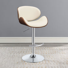 Load image into Gallery viewer, Adjustable Bar Stool With Upholstery - Ivory