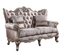 Load image into Gallery viewer, Silk Blend Loveseat And Toss Pillows - Pink / Platinum