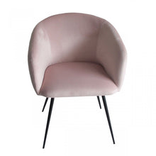 Load image into Gallery viewer, Upholstered Velvet Dining Arm Chair - Pink
