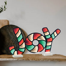 Load image into Gallery viewer, Christmas Tabletop Sign With LED - Red / Green / White