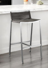 Load image into Gallery viewer, Stainless Steel Low Back Bar Height Bar Chair - Brown / Silver