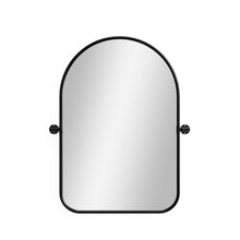 Load image into Gallery viewer, 32" Arch Metal Swivel Framed Accent Mirror - Black