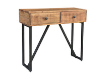 Load image into Gallery viewer, Solid Wood Distressed Frame Console Table And Drawers - Natural And Black