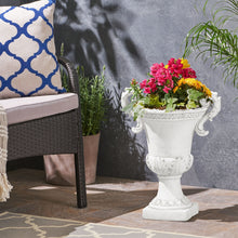 Load image into Gallery viewer, Roman Style Garden Urn Planter - Antique White