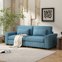 Load image into Gallery viewer, Modern Fabric Sofa With Plush Cushions, Sleek Arm Design