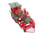 Load image into Gallery viewer, Handmade Tin Christmas Train Model - Red / Green
