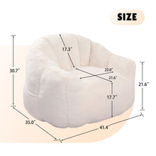Load image into Gallery viewer, Beanbag Chair, Beanbag Sofa Chair With Armrests Stuffed High Density Foam