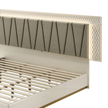 Load image into Gallery viewer, Stanley - Bed With LED Upholstered Headboard