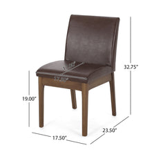 Load image into Gallery viewer, Modern Dining Chair With Upholstery - Dark Brown