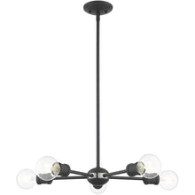 Load image into Gallery viewer, Five Light Dimmable Chandelier With Shades - Gray