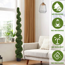 Load image into Gallery viewer, Artificial Outdoor UV Resistant Plastic Boxwood Topiary Spiral Tree