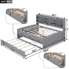 Load image into Gallery viewer, Captain Bed With Built In Bookshelves, 3 Storage Drawers, And Trundle