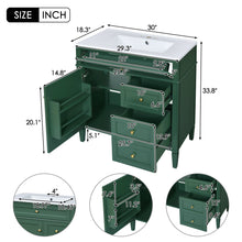Load image into Gallery viewer, Bathroom Vanity With Top Sink, 2 Drawers & Tip Out Drawer