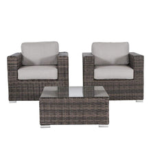 Load image into Gallery viewer, Wicker Seating Group Set With Table And Cushions
