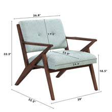 Load image into Gallery viewer, Modern Accent Chair With Plush Cushions, Angled Arm Design - Green