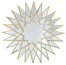Load image into Gallery viewer, 34" Sunburst Metal Framed Accent Mirror - Gold