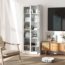 Load image into Gallery viewer, Industrial Metal Kitchen Pantry Cabinet With Adjustable Shelves - White