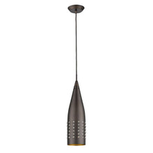 Load image into Gallery viewer, Narrow Hanging Light With Glass Studs - Bronze