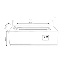 Load image into Gallery viewer, 42" Propane Gas Fire Pit Table, 50000 Btu Rectangular Steel Fire Pit With Glass Wind Guard For Outside Patio Deck Garden Courtyard - Gray