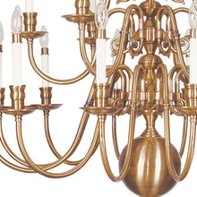 Load image into Gallery viewer, 40" Multi Light Dimmable Chandelier With Shades - Brass