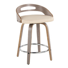 Load image into Gallery viewer, Cassis - Mid Century Modern Fixed Height Counter Stool With Swivel With Round Footrest (Set of 2)