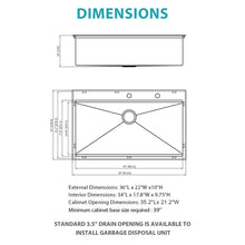 Load image into Gallery viewer, Drop In Kitchen Sink Stainless Steel 16 Gauge