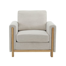 Load image into Gallery viewer, Harmonia - Classic Fabric Upholstered Armchair With Rubber Wood Frame